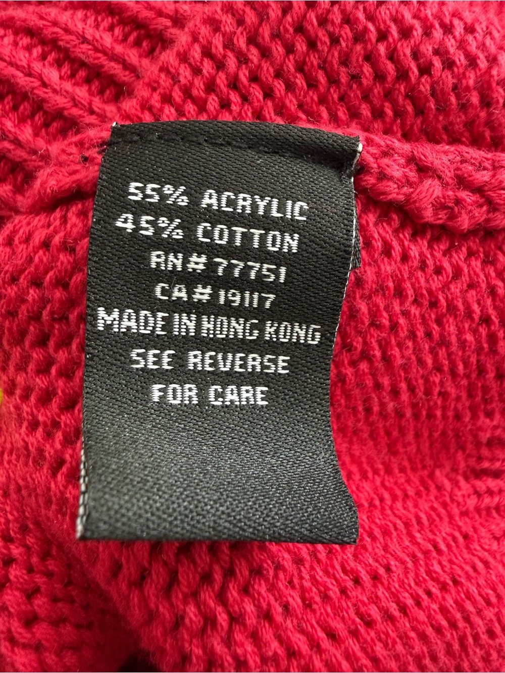 Betsey Johnson Red Scoop Neck Short Sleeve Sweater with Pink Heart - Picture 3 of 4